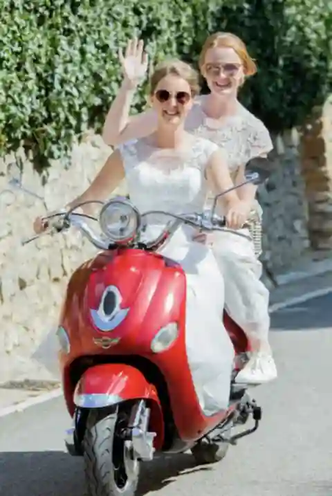 Mariage en vespa