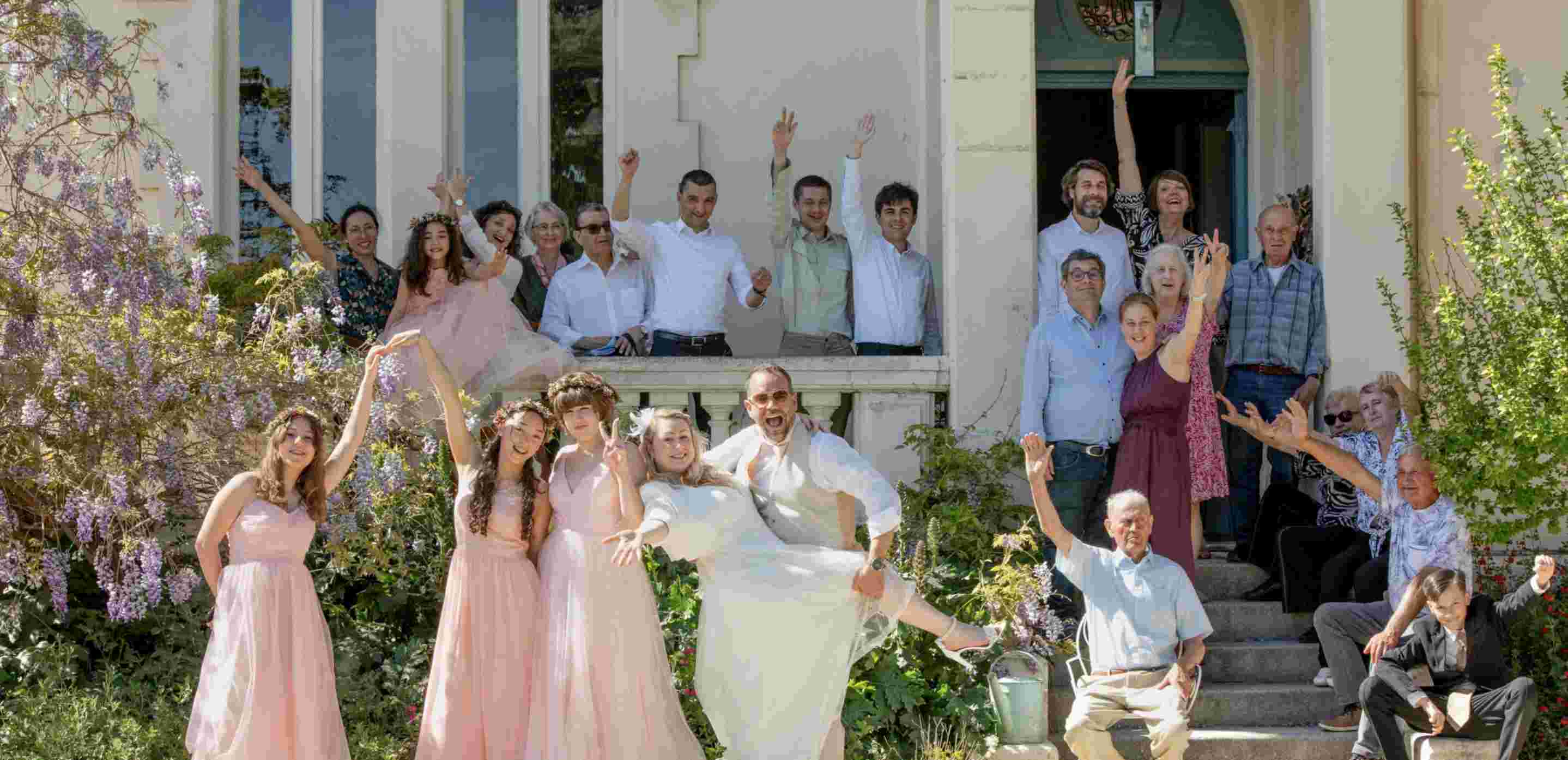 photo groupe mariage maison jullian